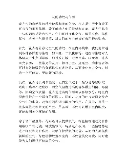 花的功效与作用