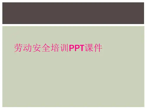 劳动安全培训PPT课件