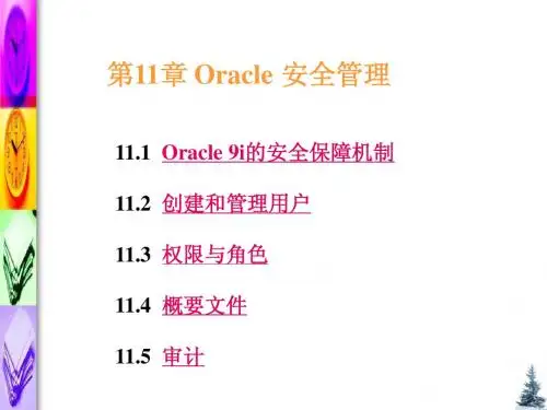 第11章 oracle 安全管理