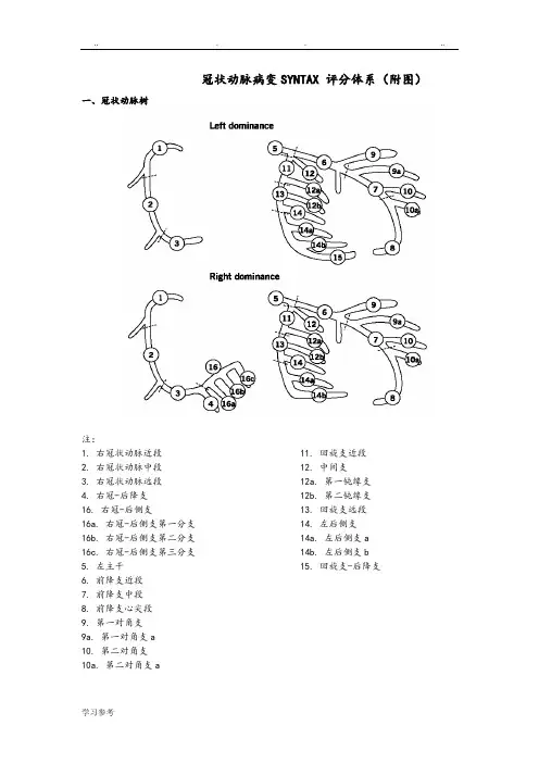 冠脉病变SYNTAX_评分_值得收藏[附图]
