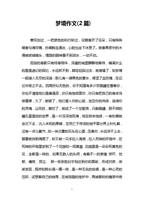 梦境作文(2篇)