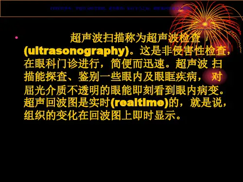 眼科的超声波检查讲座课件