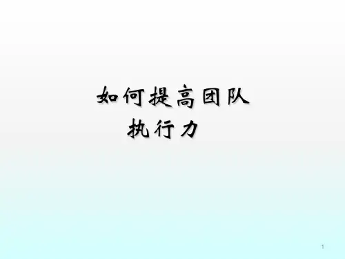 提高执行力ppt课件