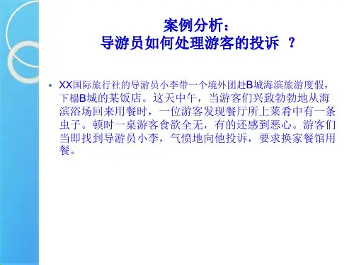 导游员处理客户投诉的案例分析(共3张PPT)