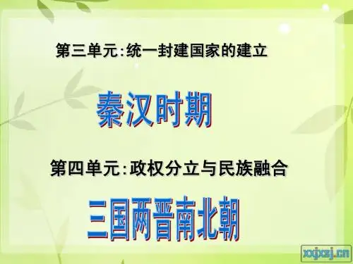 政权分立和民族融合 复习课件
