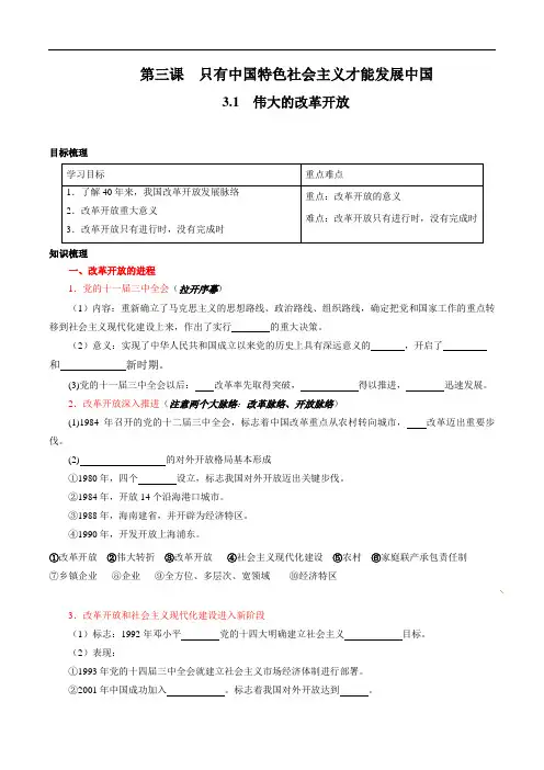 伟大的改革开放