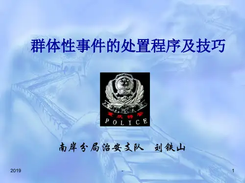 群体性事件的处置程序及技巧ppt课件