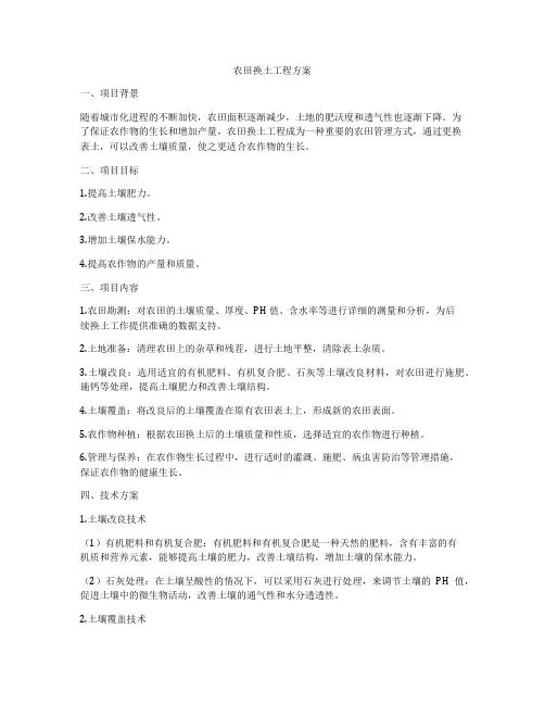 农田换土工程方案
