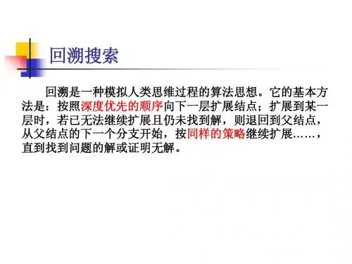 回溯搜索知识