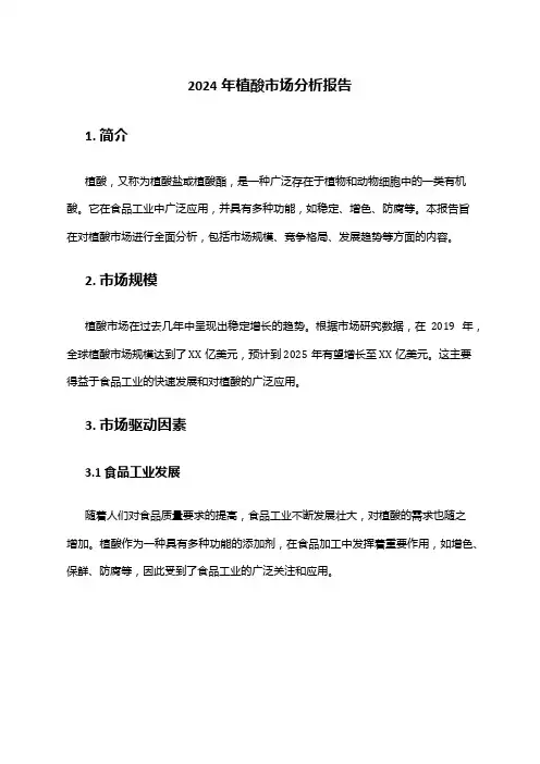 2024年植酸市场分析报告