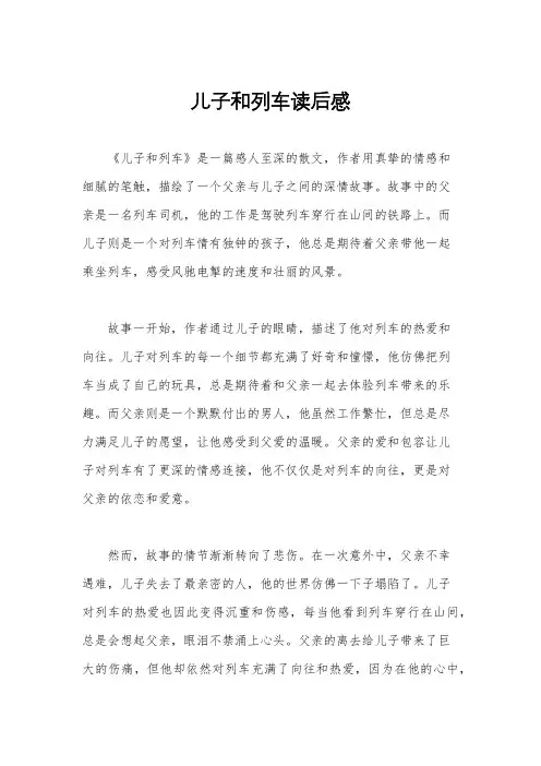 儿子和列车读后感