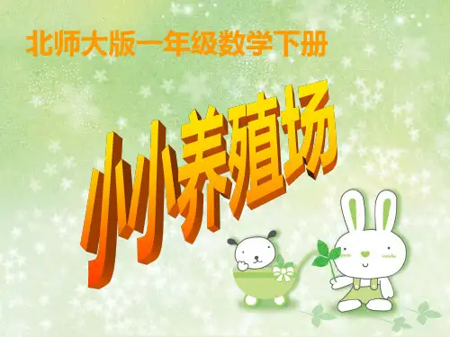 北师大版一年级下册数学课件- 小小养殖场2  (共14张PPT).ppt