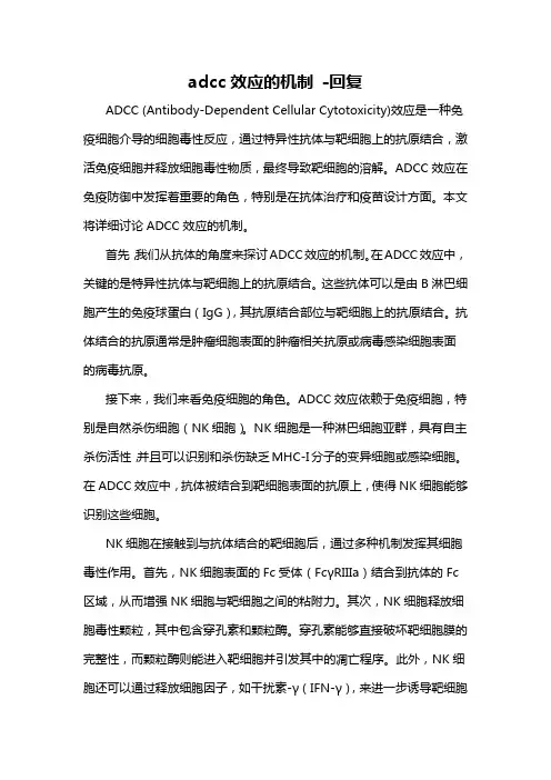 adcc效应的机制 -回复