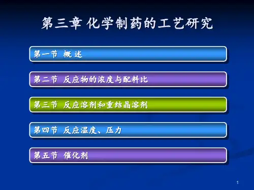 化学制药的工艺研究 ppt课件