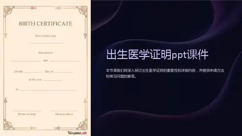 出生医学证明ppt课件