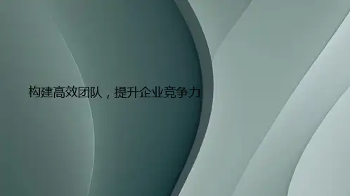 构建高效团队,提升企业竞争力