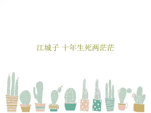 江城子·十年生死两茫茫32页PPT