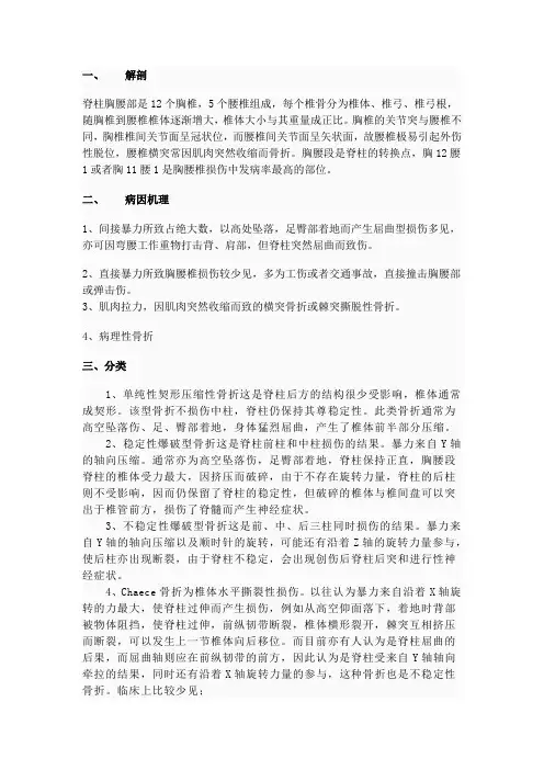 胸腰椎压缩性骨折