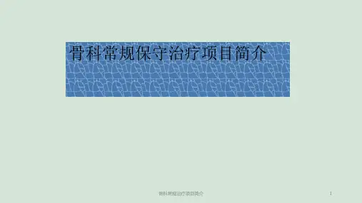 骨科常规治疗项目简介ppt课件