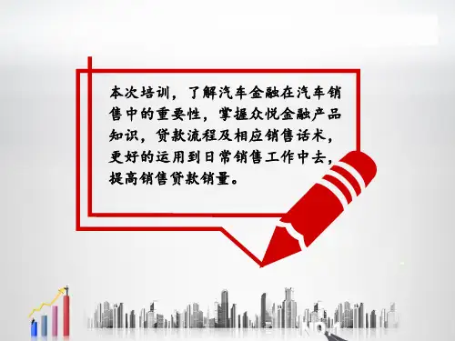 金融汽车贷款培训资料课件