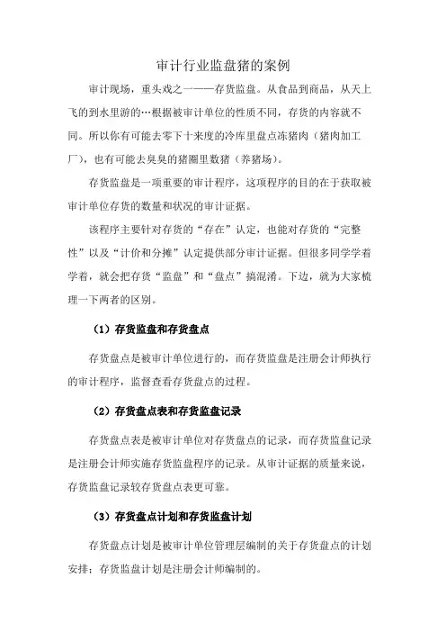 审计行业监盘猪的案例