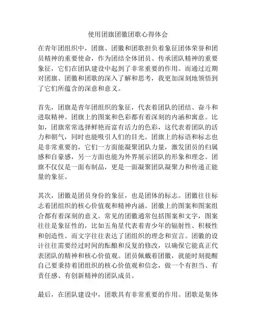 使用团旗团徽团歌心得体会
