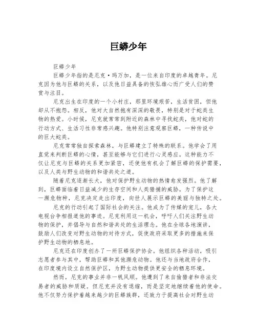 巨蟒少年 