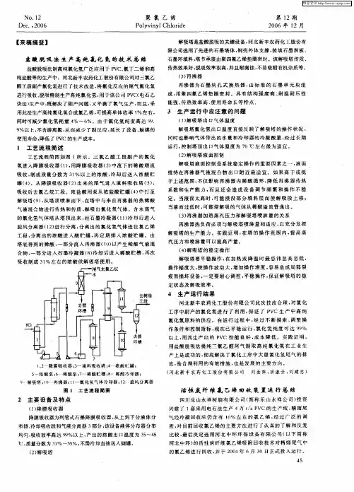 活性炭纤维氯乙烯回收装置运行总结