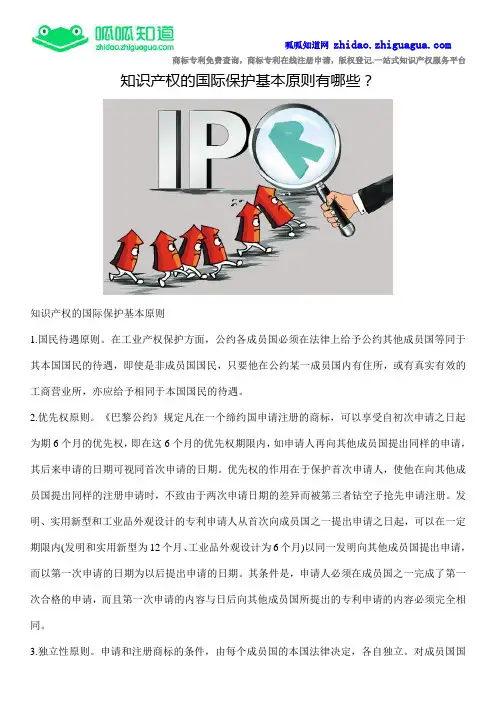 知识产权的国际保护基本原则有哪些？