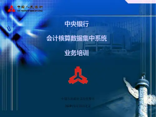 中央银行会计核算数据集中系统业务培训(PPT 87张)