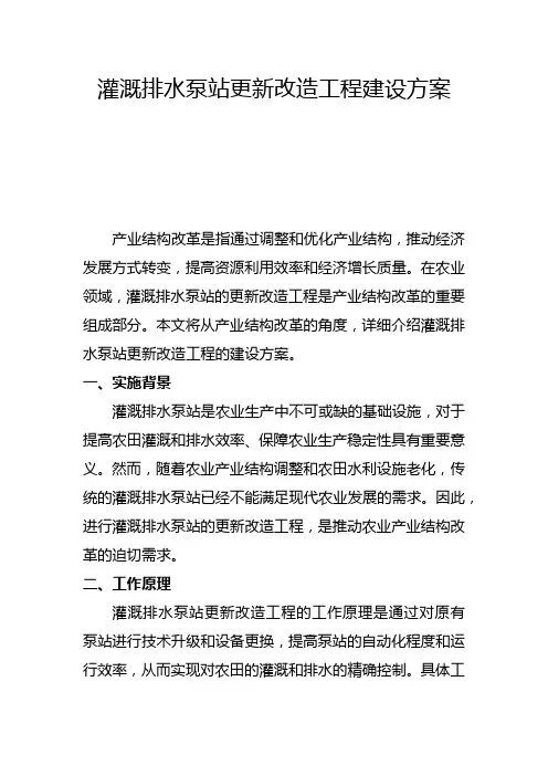 灌溉排水泵站更新改造工程建设方案(五)