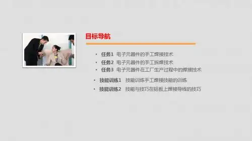 电工电子基础实训项目七  电子元器件的焊接技能训练