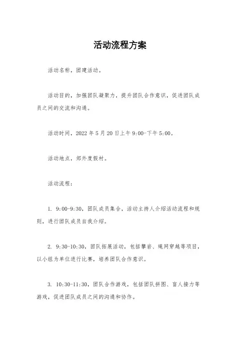 活动流程方案