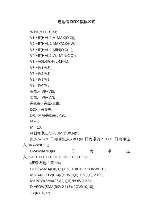通达信DDX指标公式