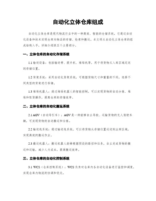 自动化立体仓库组成