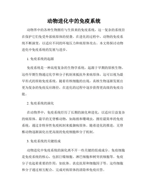 动物进化中的免疫系统
