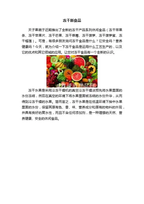 冻干新食品
