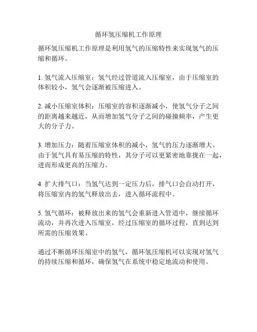 循环氢压缩机工作原理