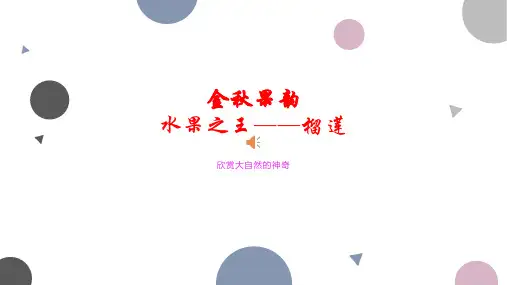 金秋果韵——榴莲课件高中劳动技术