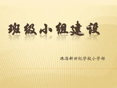 班级小组建设