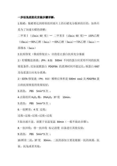 免疫组化步骤
