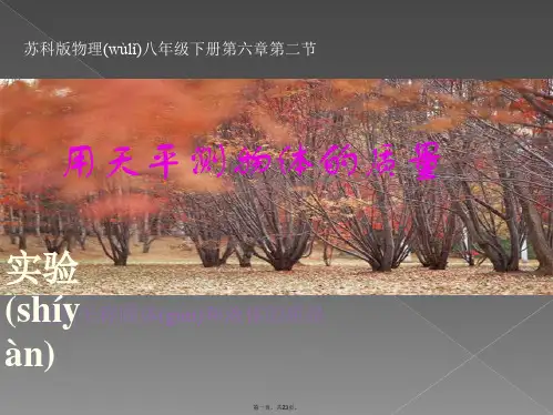 最新初中物理用天平测物质的质量共23张ppt精品课件