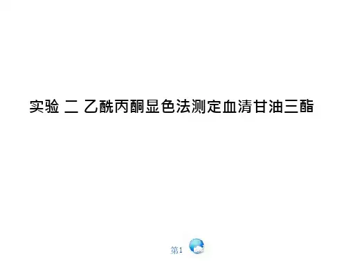 甘油三酯测定    医学课件