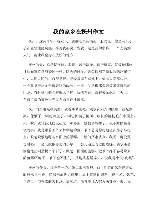 我的家乡在抚州作文
