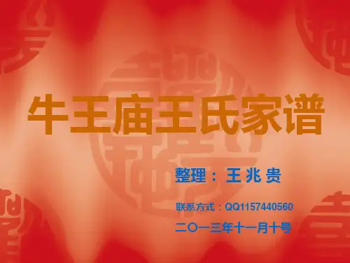 王氏宗谱