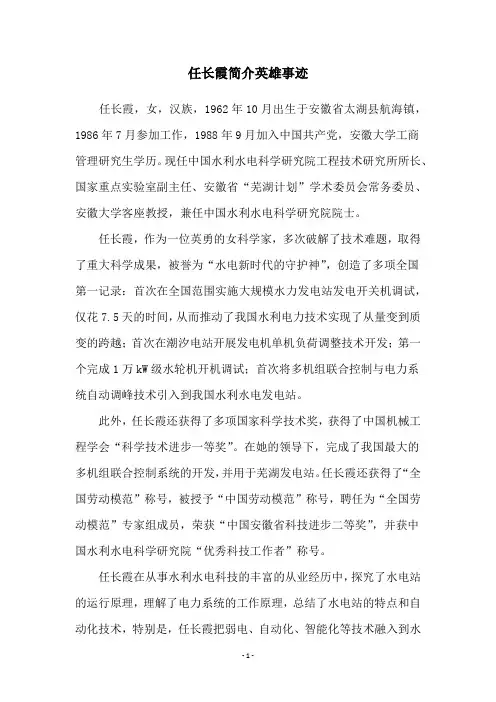 任长霞简介英雄事迹