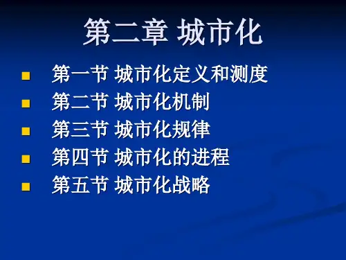 城市经济学之城市化(PPT 29页)