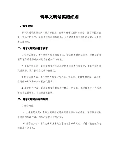 青年文明号实施细则
