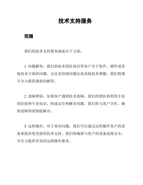 技术支持服务