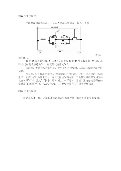 SRAM的工作原理